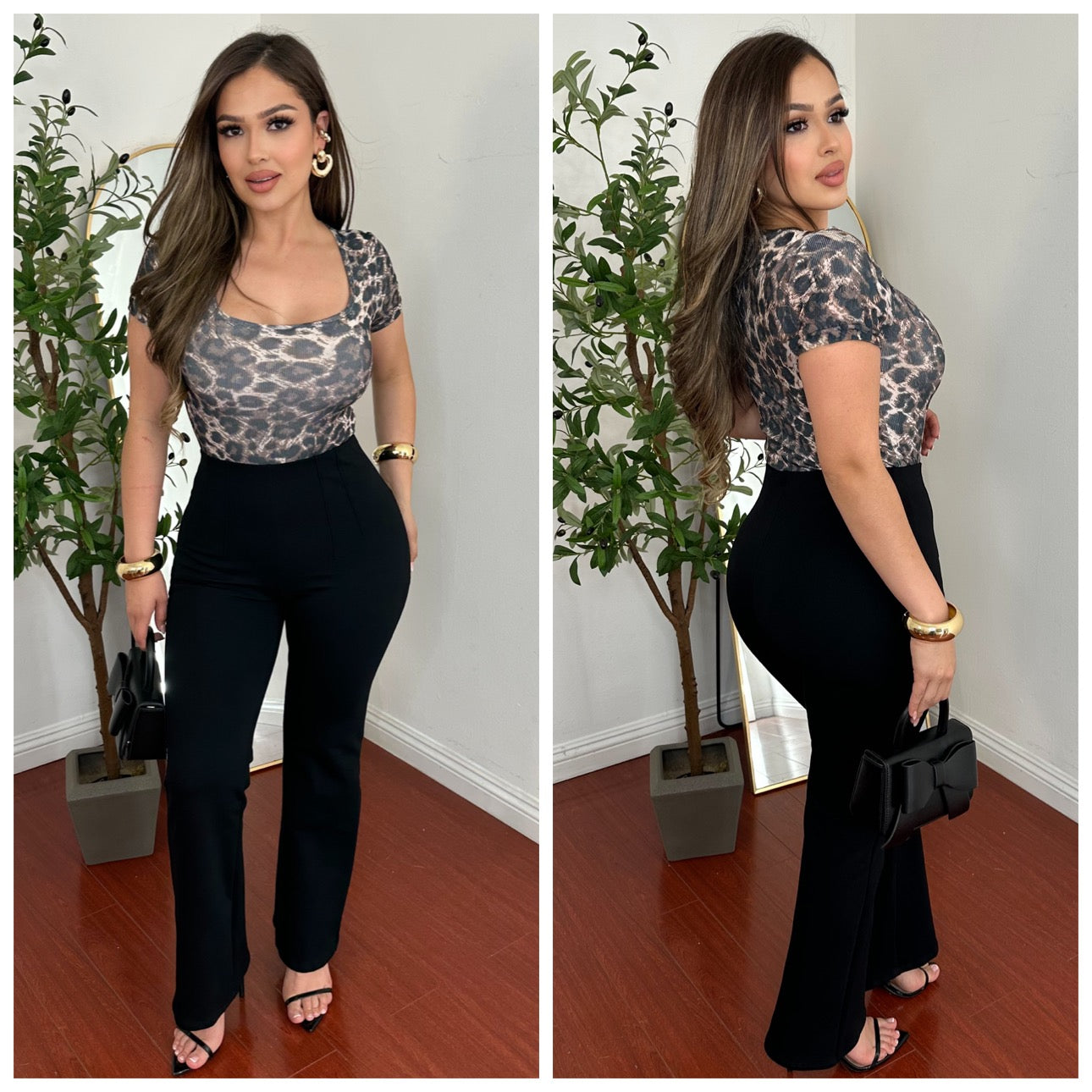 Andy Straight Leg Pants - (BLACK)