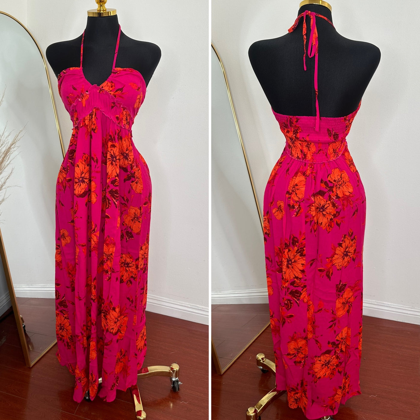 Eugenia Maxi Dress - (FUCSHIA)