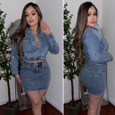 Bottoms Up Denim Skirt