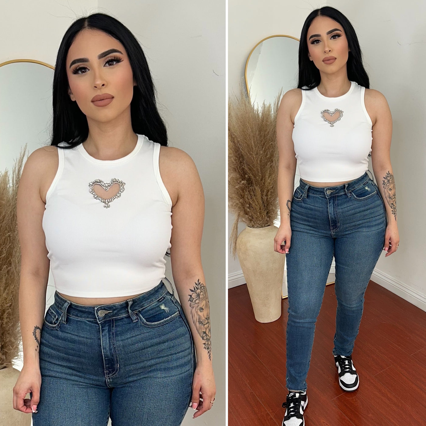 Tania Crop Top - (WHITE)