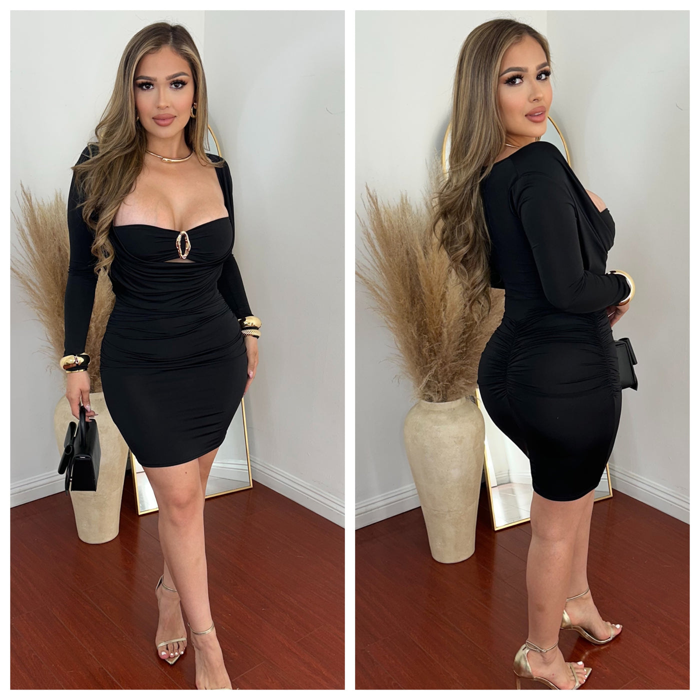 Beka Mini Dress - (BLACK)