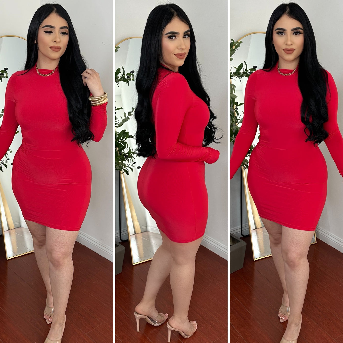 XOXO Mini Dress - (RED)