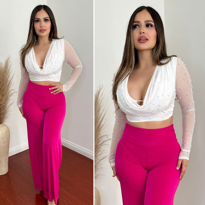 Bichotag Pearl Top - (WHITE)