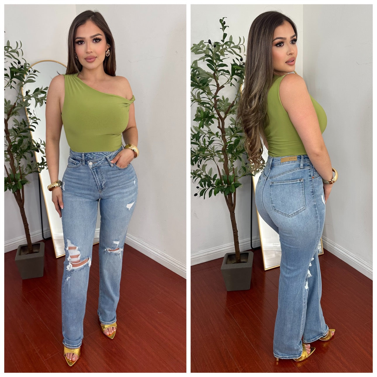RomanHigh Rise Dad Jeans - (LIGHT DENIM)