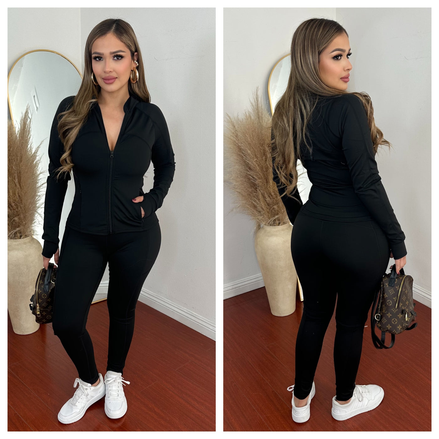 Claudette Pant Set - (BLACK)