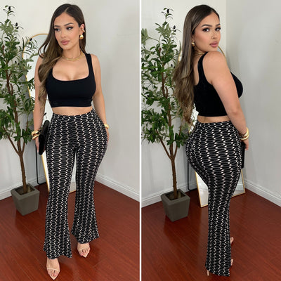 Sarah Flare Bottoms - (BLACK)