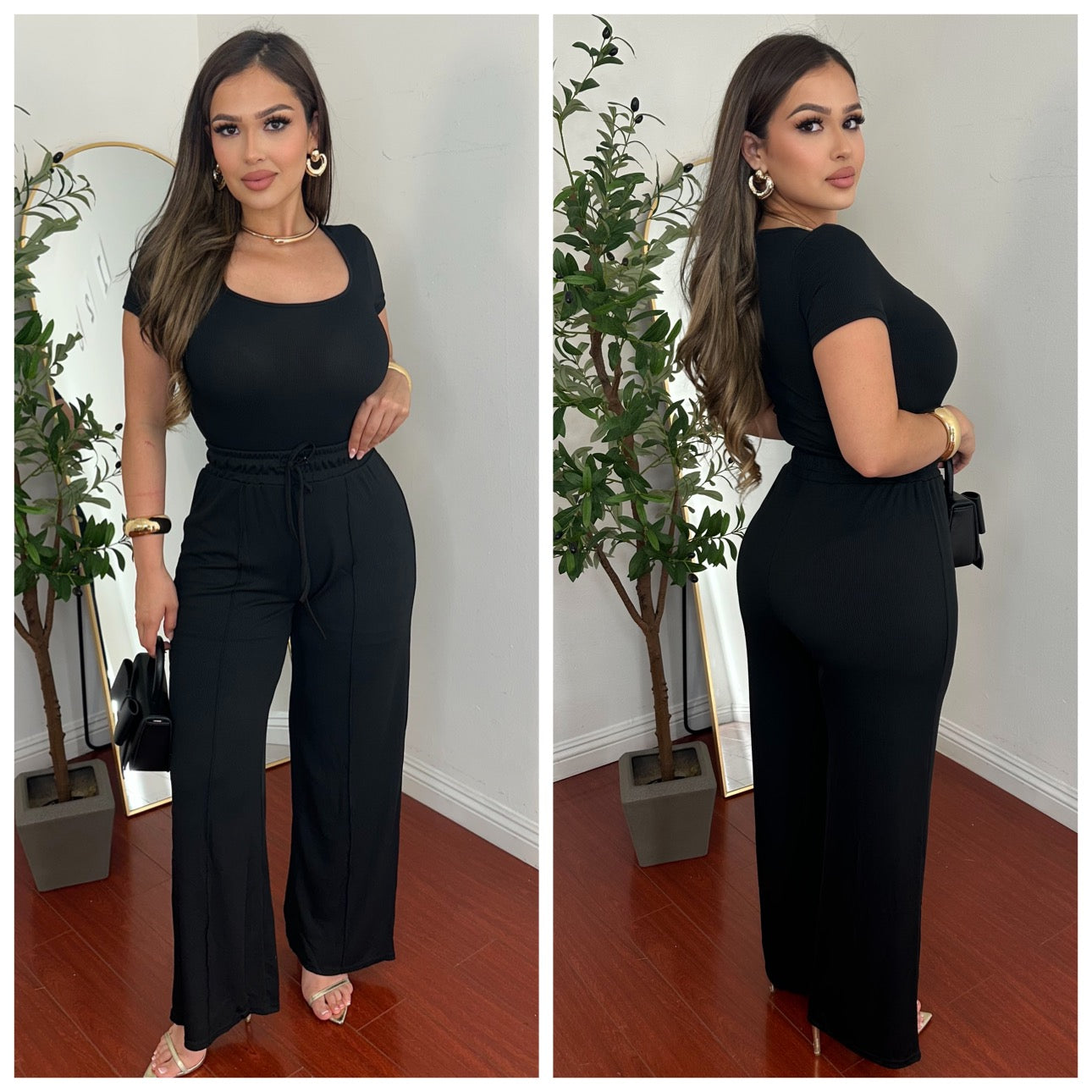 TERESA Pant Set - (BLACK)