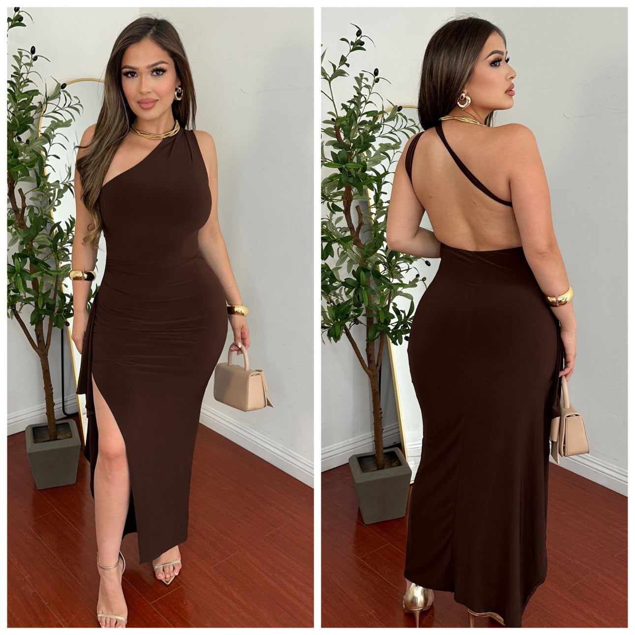 Coronado Maxi Dress - (BROWN)