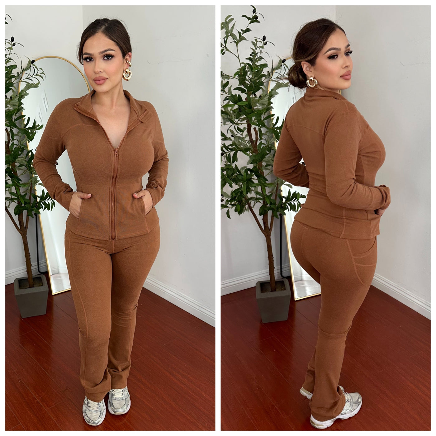 Lounge Around Pant Set - (RUST)