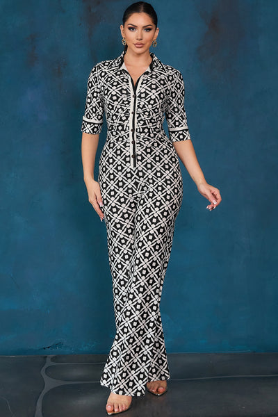 Grecia Jumpsuit - (BLACK)