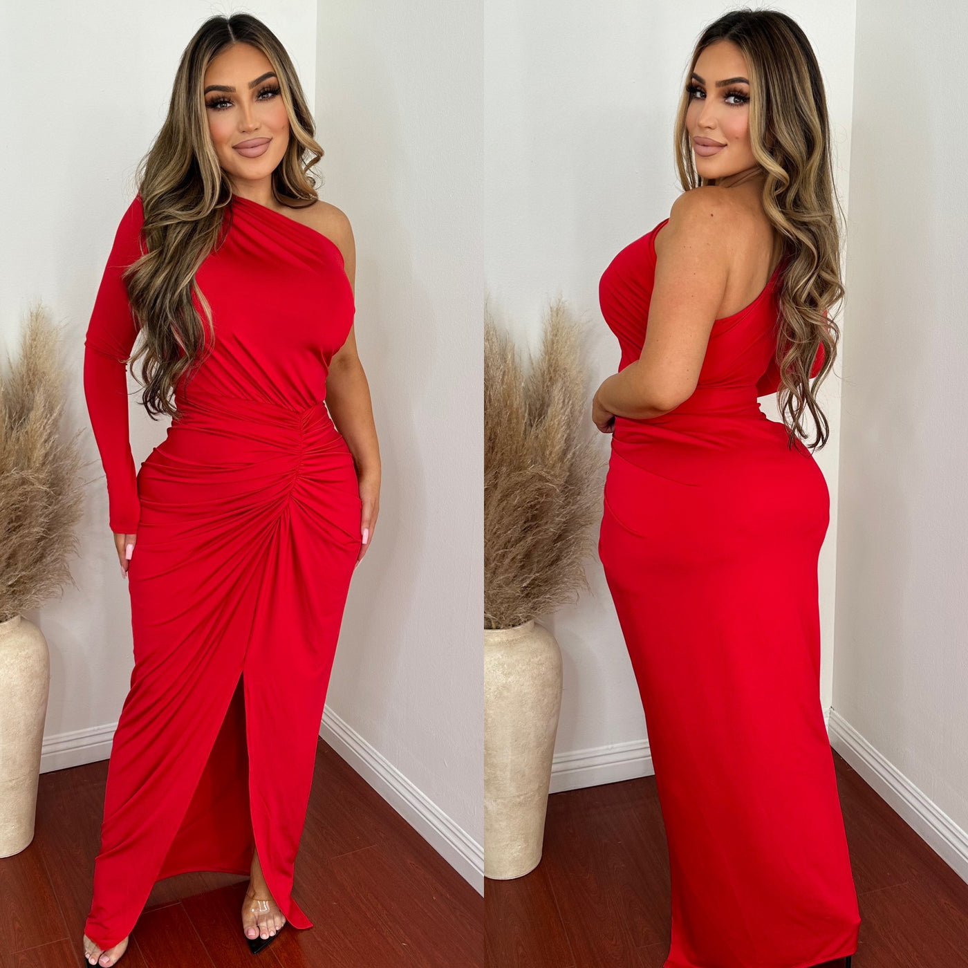 Elevate Yourself Maxi Dress - (RED)