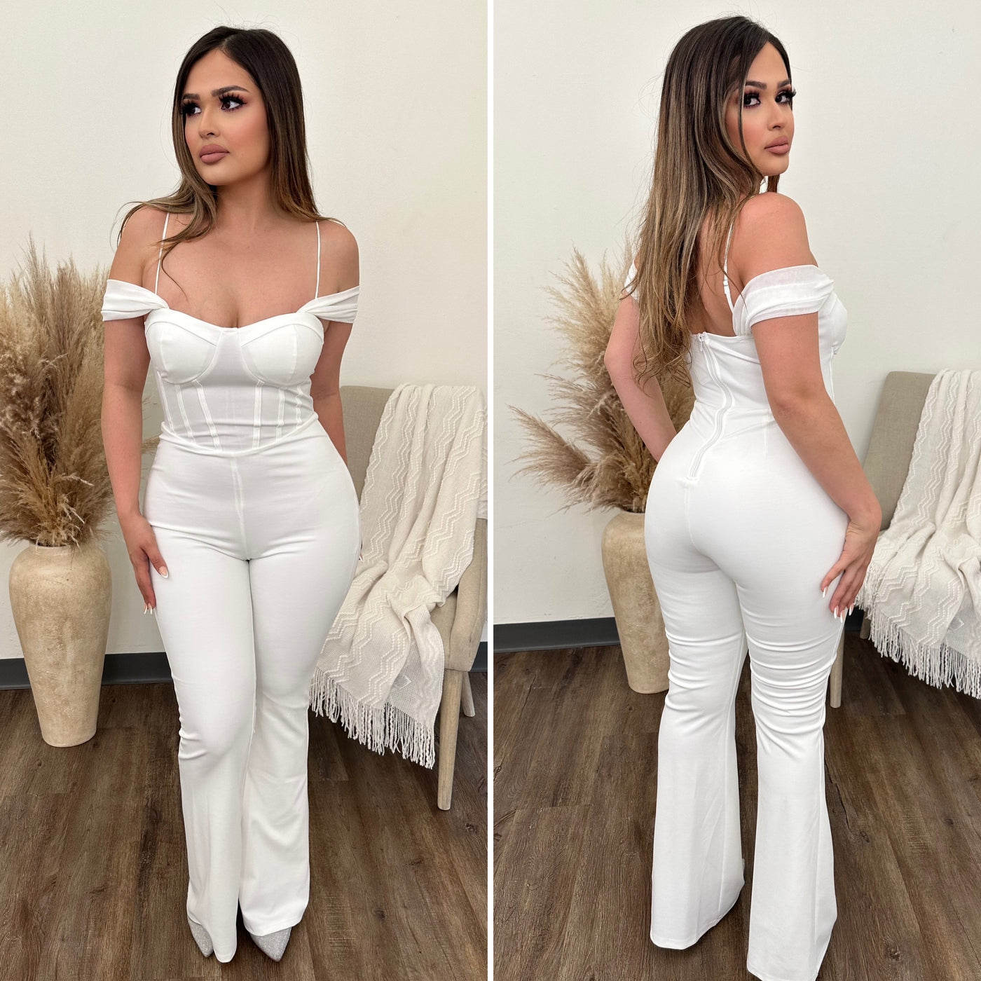 Kennedy Couture Jumpsuit  - (WHITE/IVORY)