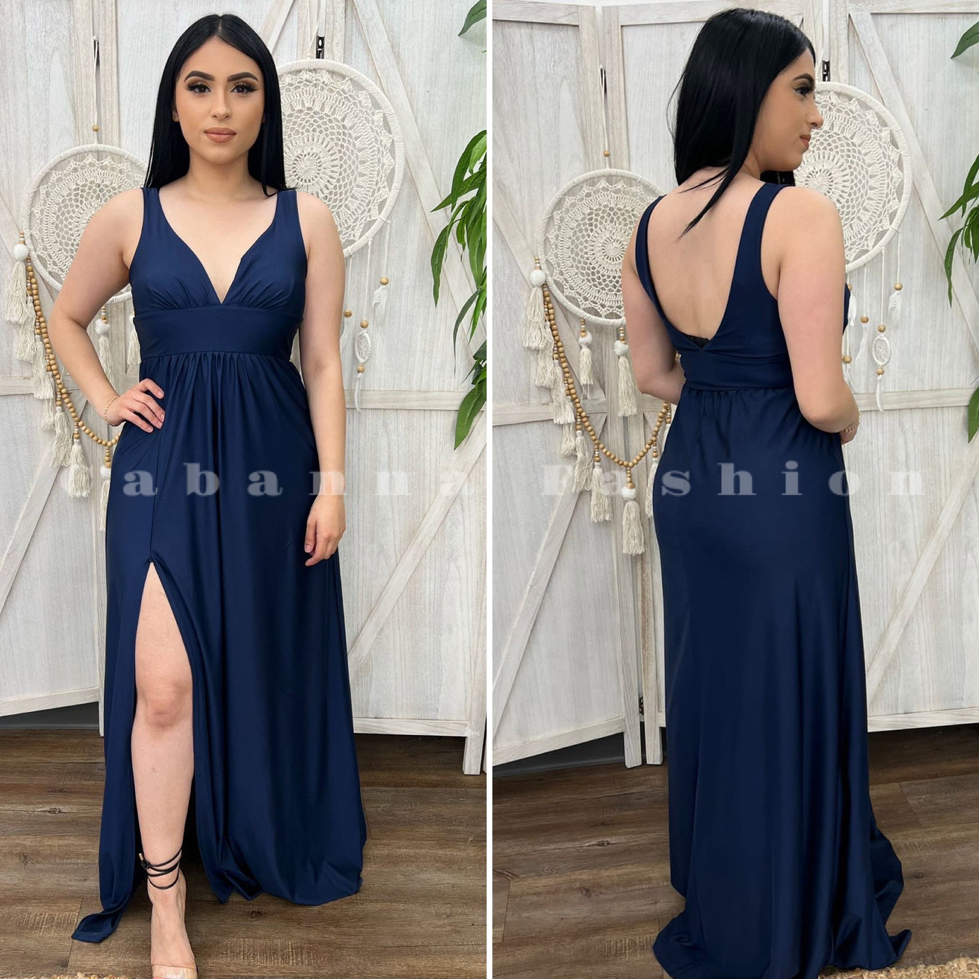 Live For Tonight Gown - (NAVY)