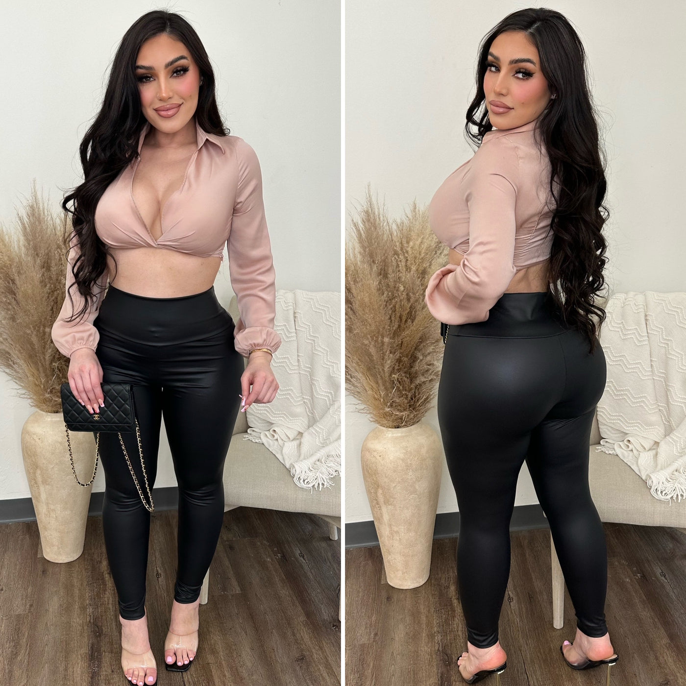 Girls Night Satin Top  - (BLUSH)