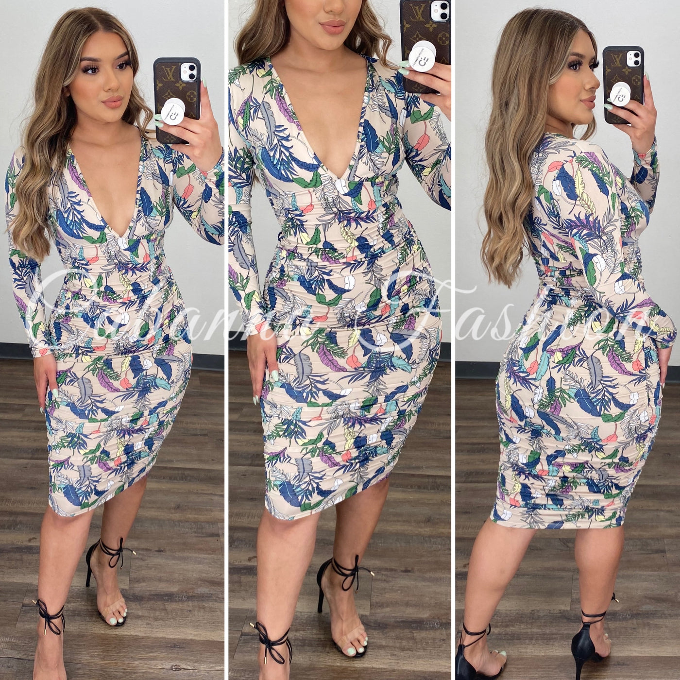 Could Never Midi Dress - (FLORAL)